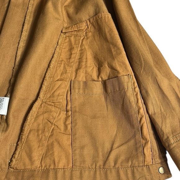 NORTH FACE, cotton jacket,zipper,snaps, PTP 18”, like sm/med tan,yellowstone EC - Picture 14 of 17